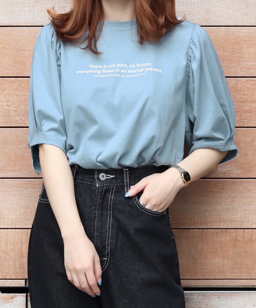 PairPair(ペアペア)の「アイスクリームフォトT(Tシャツ/カットソー・レディース・ライトブルー/オフホワイト/ラベンダー/スミクロ・FREE)」の14枚目の写真