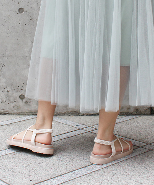 MODE ROBE（モードローブ）の「ストリングサンダル（サンダル・レディース・ブラック/アイボリー・23㎝/24㎝/25㎝/22.5㎝/23.5㎝/24.5㎝）」の13枚目の写真