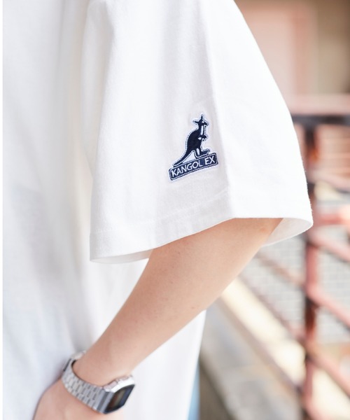 KANGOL EXTRA COMFORT（カンゴールエクストラコンフォート）の「WEB別注【KANGOL EXTRA COMFORT(カンゴール エクストラ コンフォート)】サイドスリットオーバーサイズTシャツ（Tシャツ/カットソー・レディース・パープル/オフホワイト/マスタード/ブラック/ブラウン/モカ/ライトグリーン/ネイビー/ベージュ/チャコールグレー・LL/L/M）」の12枚目の写真