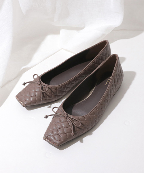 RANDA（ランダ）の「キルティングフラットパンプス（パンプス・レディース・ブラック/ブラウン/グリーン・23/24/25/22/25.5/22.5/24.5/23.5）」の9枚目の写真