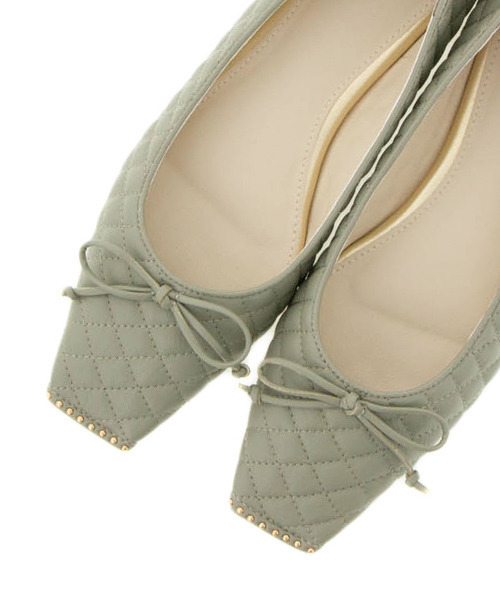 RANDA（ランダ）の「キルティングフラットパンプス（パンプス・レディース・ブラック/ブラウン/グリーン・23/24/25/22/25.5/22.5/24.5/23.5）」の10枚目の写真