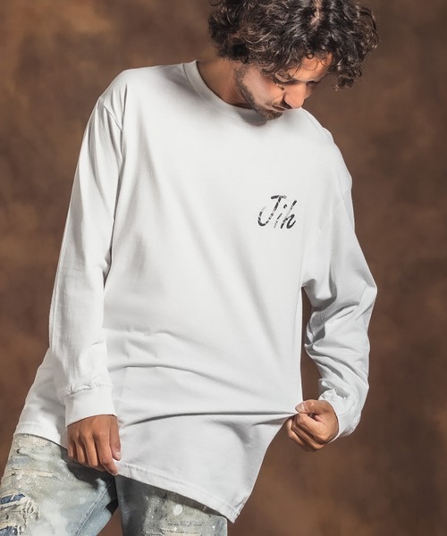 Jih Nunc（ジーヌンク）の「mlt3095-ロングスリーブプリントTシャツ -Jih×Paisley-（Tシャツ/カットソー・メンズ・ネイビー/ブラウン/ブラック・L/M）」の10枚目の写真