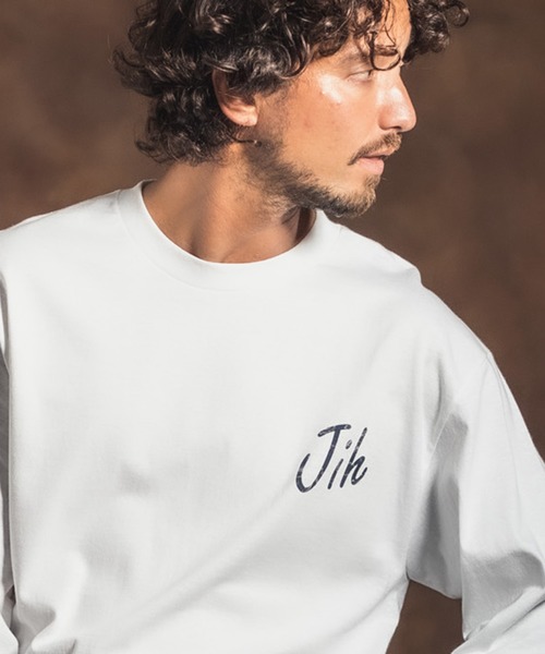 Jih Nunc（ジーヌンク）の「mlt3095-ロングスリーブプリントTシャツ -Jih×Paisley-（Tシャツ/カットソー・メンズ・ネイビー/ブラウン/ブラック・L/M）」の14枚目の写真