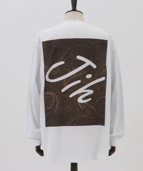 Jih Nunc（ジーヌンク）の「mlt3095-ロングスリーブプリントTシャツ -Jih×Paisley-（Tシャツ/カットソー・メンズ・ネイビー/ブラウン/ブラック・L/M）」の12枚目の写真