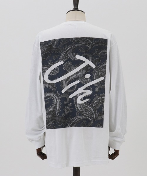 Jih Nunc（ジーヌンク）の「mlt3095-ロングスリーブプリントTシャツ -Jih×Paisley-（Tシャツ/カットソー・メンズ・ネイビー/ブラウン/ブラック・L/M）」の18枚目の写真