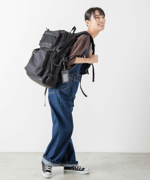 WEGO（ウィゴー）の「WEGO/【大容量約25L】ダブルポケットスクールリュック（バックパック/リュック・メンズ・ブラック・FREE）」の8枚目の写真