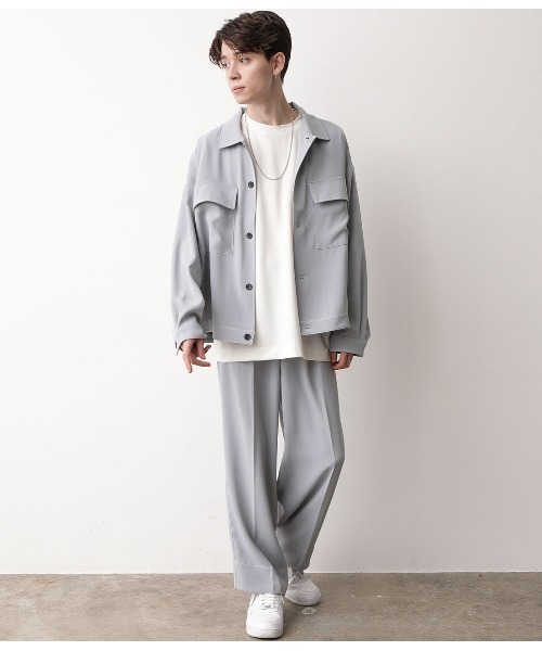 JUNRED（ジュンレッド）の「ステッチWフラップブルゾン（ブルゾン・メンズ・ブラック/ベージュ/サックスブルー・S/M/L）」の4枚目の写真