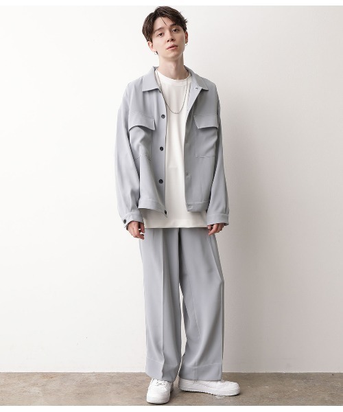 JUNRED（ジュンレッド）の「ステッチWフラップブルゾン（ブルゾン・メンズ・ブラック/ベージュ/サックスブルー・S/M/L）」の5枚目の写真