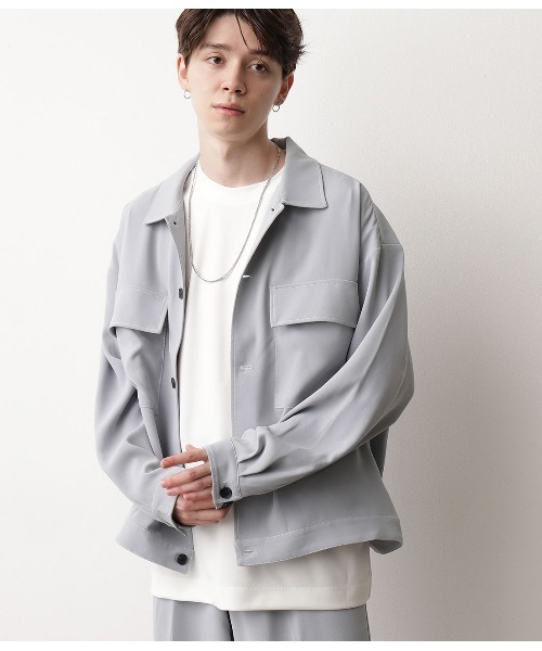 JUNRED（ジュンレッド）の「ステッチWフラップブルゾン（ブルゾン・メンズ・ブラック/ベージュ/サックスブルー・S/M/L）」の6枚目の写真