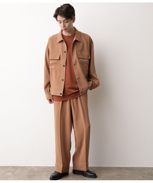 JUNRED（ジュンレッド）の「ステッチWフラップブルゾン（ブルゾン・メンズ・ブラック/ベージュ/サックスブルー・S/M/L）」の12枚目の写真