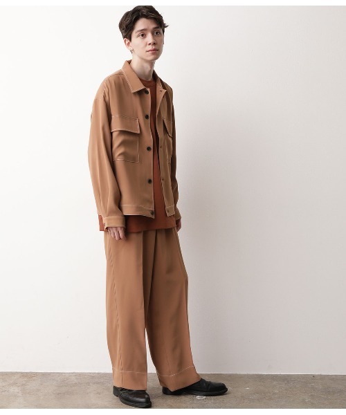 JUNRED（ジュンレッド）の「ステッチWフラップブルゾン（ブルゾン・メンズ・ブラック/ベージュ/サックスブルー・S/M/L）」の13枚目の写真