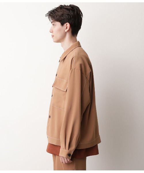 JUNRED（ジュンレッド）の「ステッチWフラップブルゾン（ブルゾン・メンズ・ブラック/ベージュ/サックスブルー・S/M/L）」の16枚目の写真