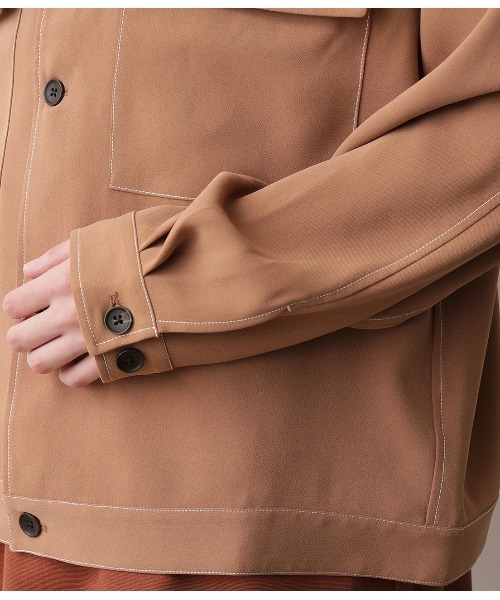 JUNRED（ジュンレッド）の「ステッチWフラップブルゾン（ブルゾン・メンズ・ブラック/ベージュ/サックスブルー・S/M/L）」の19枚目の写真