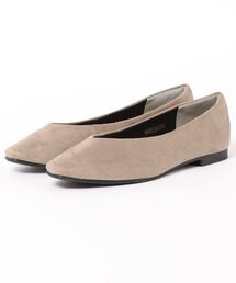 AMERICAN HOLIC | スリムスクエアトウVカットフラットパンプス(パンプス)