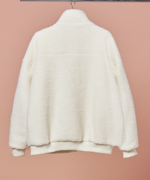 NILWAY(ニルウェイ)の「チェック柄 ポケット オーバー ボアブルゾン(ブルゾン・レディース・ブラウン/ベージュ/ブラック/アイボリー/ブルー系・SMALL/MEDIUM/LARGE)」の11枚目の写真