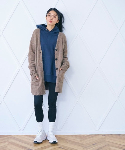 coca（coca）（コカ）の「＼＼新色登場／／ふあふあヤク風ニットカーディガン（カーディガン/ボレロ・レディース・チャコールグレー/アイボリー/ライトグレー/ブルー/ブラック/ピンク/ダークベージュ/ライトグリーン/ダークブラウン・ONE SIZE/M/L）」の12枚目の写真