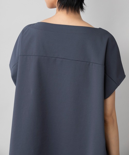 Munich(ミューニック)の「コットンポリエステルストレッチインターロック スリーブレストップス(セットアップ可)(Tシャツ/カットソー・レディース・ブラック/ダークグレー/グレイッシュベージュ・FREE)」の21枚目の写真