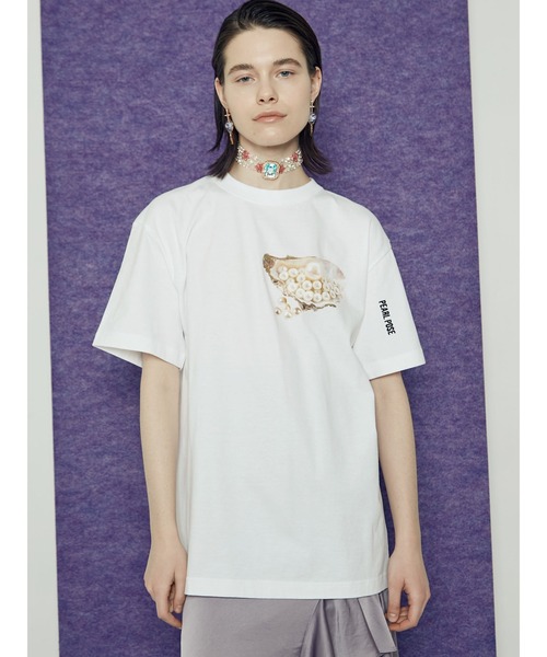 PAMEO POSE（パメオポーズ）の「Oyster T-Shirts（Tシャツ/カットソー・レディース・ホワイト/ブラック/ピンク・FREE）」の11枚目の写真