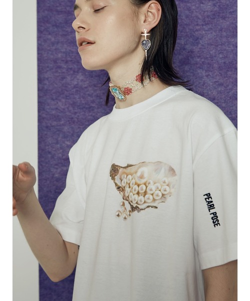PAMEO POSE（パメオポーズ）の「Oyster T-Shirts（Tシャツ/カットソー・レディース・ホワイト/ブラック/ピンク・FREE）」の12枚目の写真
