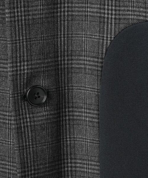 EN ROUTE（アンルート）の「＜EN ROUTE（アンルート）＞ポンチ×チェック ノーカラー 3ボタン（ノーカラージャケット・メンズ・ブラック/ネイビー・1/2/3）」の13枚目の写真
