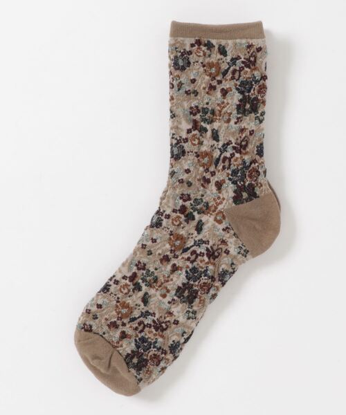 aimoha(アイモハ)の「Art花柄ソックス(ソックス/靴下・レディース・ベージュ/ブラウン/グレー/ブラック/パープル・FREE)」の18枚目の写真