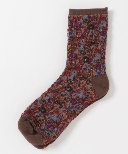 aimoha(アイモハ)の「Art花柄ソックス(ソックス/靴下・レディース・ベージュ/ブラウン/グレー/ブラック/パープル・FREE)」の19枚目の写真
