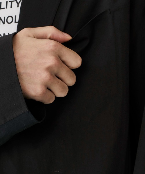 WHITE MOUNTAINEERING（ホワイトマウンテニアリング）の「【White Mountaineering】SOLOTEX LAPEL JACKET（ナイロンジャケット・メンズ・ブラック・1/0/2）」の3枚目の写真