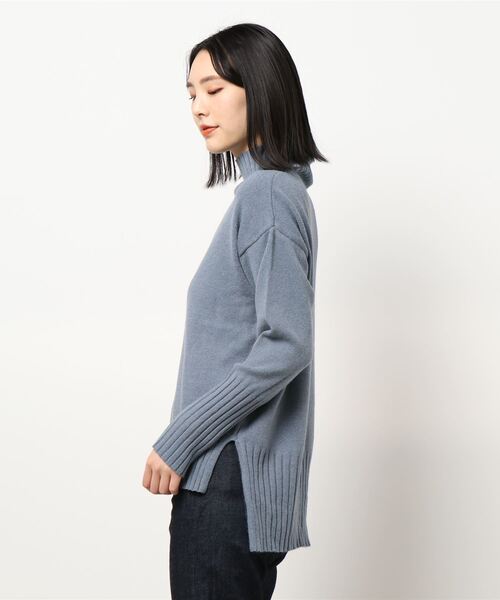 KOBE LETTUCE（コウベレタス）の「もっちり袖ロングリブニットトップス（ニット/セーター・レディース・ブルー系その他/グレー系その他/アイボリー/グリーン系その他/ピンク系その他・FREE）」の6枚目の写真