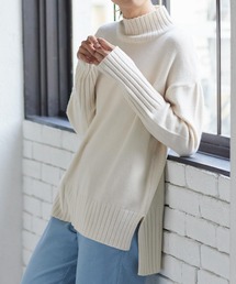 KOBE LETTUCE | もっちり袖ロングリブニットトップス(ニット/セーター)