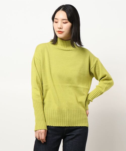 KOBE LETTUCE（コウベレタス）の「もっちり袖ロングリブニットトップス（ニット/セーター・レディース・ブルー系その他/グレー系その他/アイボリー/グリーン系その他/ピンク系その他・FREE）」の10枚目の写真