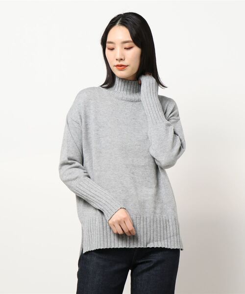 KOBE LETTUCE（コウベレタス）の「もっちり袖ロングリブニットトップス（ニット/セーター・レディース・ブルー系その他/グレー系その他/アイボリー/グリーン系その他/ピンク系その他・FREE）」の8枚目の写真