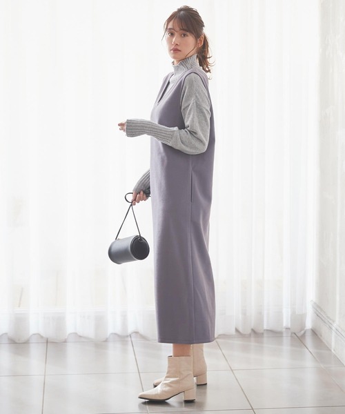 KOBE LETTUCE（コウベレタス）の「もっちり袖ロングリブニットトップス（ニット/セーター・レディース・ブルー系その他/グレー系その他/アイボリー/グリーン系その他/ピンク系その他・FREE）」の17枚目の写真