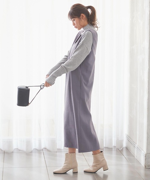 KOBE LETTUCE（コウベレタス）の「もっちり袖ロングリブニットトップス（ニット/セーター・レディース・ブルー系その他/グレー系その他/アイボリー/グリーン系その他/ピンク系その他・FREE）」の16枚目の写真