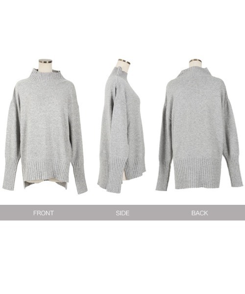 KOBE LETTUCE（コウベレタス）の「もっちり袖ロングリブニットトップス（ニット/セーター・レディース・ブルー系その他/グレー系その他/アイボリー/グリーン系その他/ピンク系その他・FREE）」の12枚目の写真