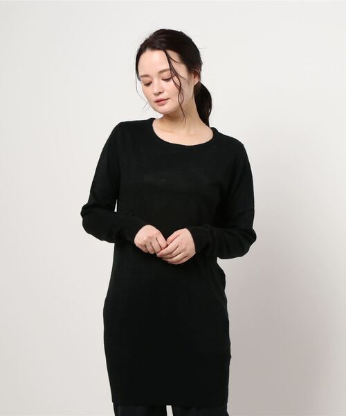 KOBE LETTUCE（コウベレタス）の「カシミアタッチシンプルニットチュニックワンピース（ニット/セーター・レディース・ベージュ/ライトブルー/グレー/レッド/アイボリー/マスタード/ブルー系その他/イエロー系その他/ピンクベージュ/レッド系その他/オレンジ系その他/ワイン/グレイッシュベージュ/ライトカーキ/その他2/ホワイト系その他/ブラック系その他/ホワイト系その他2/ブラック系その他2/ベージュ系その他3/ベージュ系その他5/グリーン系その他3/グリーン系その他6/ブルー系その他3/ブルー系その他5/ブルー系その他7/イエロー系その他3/イエロー系その他6/レッド系その他2/レッド系その他4/オレンジ系その他2/オレンジ系その他3・1/2/3）」の5枚目の写真
