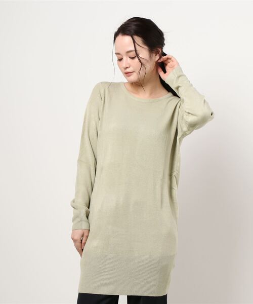 KOBE LETTUCE（コウベレタス）の「カシミアタッチシンプルニットチュニックワンピース（ニット/セーター・レディース・ベージュ/ライトブルー/グレー/レッド/アイボリー/マスタード/ブルー系その他/イエロー系その他/ピンクベージュ/レッド系その他/オレンジ系その他/ワイン/グレイッシュベージュ/ライトカーキ/その他2/ホワイト系その他/ブラック系その他/ホワイト系その他2/ブラック系その他2/ベージュ系その他3/ベージュ系その他5/グリーン系その他3/グリーン系その他6/ブルー系その他3/ブルー系その他5/ブルー系その他7/イエロー系その他3/イエロー系その他6/レッド系その他2/レッド系その他4/オレンジ系その他2/オレンジ系その他3・1/2/3）」の13枚目の写真