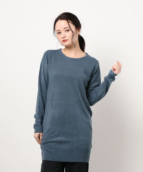 KOBE LETTUCE（コウベレタス）の「カシミアタッチシンプルニットチュニックワンピース（ニット/セーター・レディース・ベージュ/ライトブルー/グレー/レッド/アイボリー/マスタード/ブルー系その他/イエロー系その他/ピンクベージュ/レッド系その他/オレンジ系その他/ワイン/グレイッシュベージュ/ライトカーキ/その他2/ホワイト系その他/ブラック系その他/ホワイト系その他2/ブラック系その他2/ベージュ系その他3/ベージュ系その他5/グリーン系その他3/グリーン系その他6/ブルー系その他3/ブルー系その他5/ブルー系その他7/イエロー系その他3/イエロー系その他6/レッド系その他2/レッド系その他4/オレンジ系その他2/オレンジ系その他3・1/2/3）」の17枚目の写真