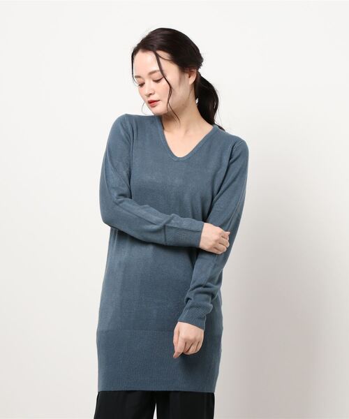 KOBE LETTUCE（コウベレタス）の「カシミアタッチシンプルニットチュニックワンピース（ニット/セーター・レディース・ベージュ/ライトブルー/グレー/レッド/アイボリー/マスタード/ブルー系その他/イエロー系その他/ピンクベージュ/レッド系その他/オレンジ系その他/ワイン/グレイッシュベージュ/ライトカーキ/その他2/ホワイト系その他/ブラック系その他/ホワイト系その他2/ブラック系その他2/ベージュ系その他3/ベージュ系その他5/グリーン系その他3/グリーン系その他6/ブルー系その他3/ブルー系その他5/ブルー系その他7/イエロー系その他3/イエロー系その他6/レッド系その他2/レッド系その他4/オレンジ系その他2/オレンジ系その他3・1/2/3）」の19枚目の写真