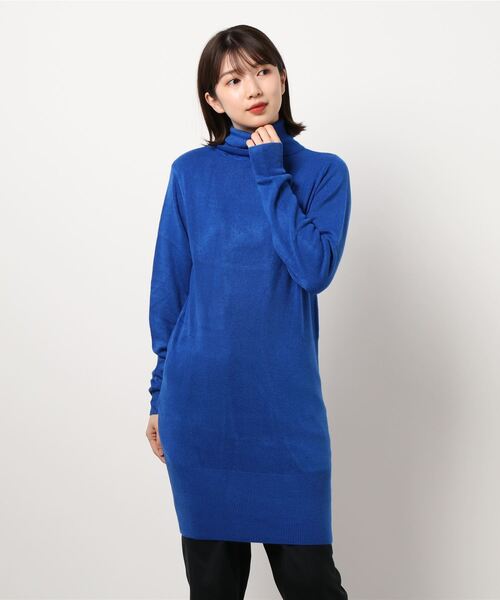 KOBE LETTUCE（コウベレタス）の「カシミアタッチシンプルニットチュニックワンピース（ニット/セーター・レディース・ベージュ/ライトブルー/グレー/レッド/アイボリー/マスタード/ブルー系その他/イエロー系その他/ピンクベージュ/レッド系その他/オレンジ系その他/ワイン/グレイッシュベージュ/ライトカーキ/その他2/ホワイト系その他/ブラック系その他/ホワイト系その他2/ブラック系その他2/ベージュ系その他3/ベージュ系その他5/グリーン系その他3/グリーン系その他6/ブルー系その他3/ブルー系その他5/ブルー系その他7/イエロー系その他3/イエロー系その他6/レッド系その他2/レッド系その他4/オレンジ系その他2/オレンジ系その他3・1/2/3）」の15枚目の写真