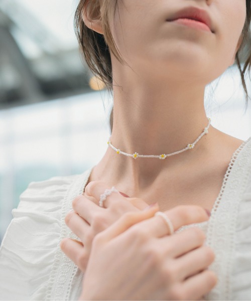 Heather(ヘザー)の「ビーズネックレス 935742(ネックレス・レディース・ホワイト系その他/グリーン系その他・ONESIZE)」の1枚目の写真