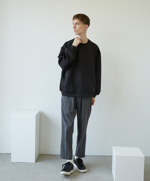 VIBGYOR（ヴィブジョー）の「VIBGYOR Select/ダンボールポンチクルー/Nトレーナー(BL)（スウェット・メンズ・ホワイト/ピンク/グレイッシュベージュ/チャコール/ブルーグレー/ブラック/ブラウン/ベージュ・LARGE/MEDIUM/X-LARGE）」の19枚目の写真
