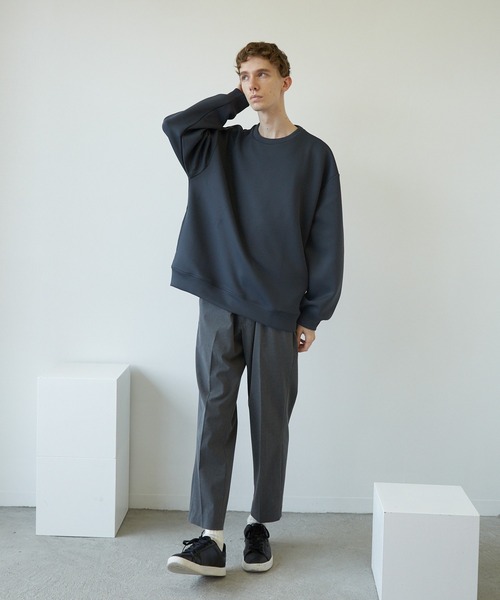 VIBGYOR（ヴィブジョー）の「VIBGYOR Select/ダンボールポンチクルー/Nトレーナー(BL)（スウェット・メンズ・ホワイト/ピンク/グレイッシュベージュ/チャコール/ブルーグレー/ブラック/ブラウン/ベージュ・LARGE/MEDIUM/X-LARGE）」の10枚目の写真