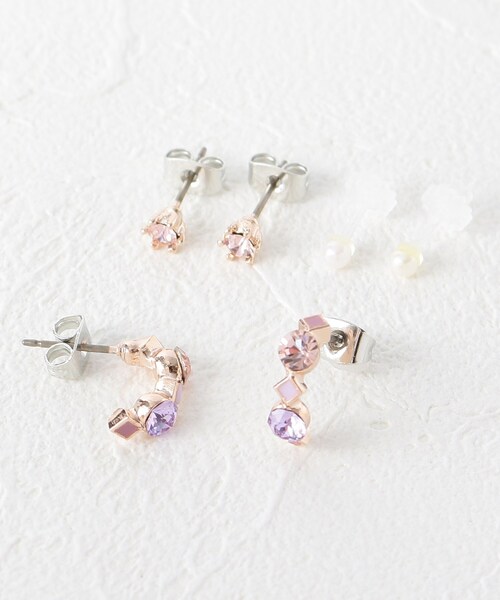 セール キラキラg型ピアスset ピアス 両耳用 Its Demo イッツデモ のファッション通販 Zozotown