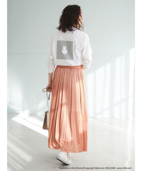 Green　Parks（グリーンパークス）の「・SUGAR SPOON ケシプリーツロングスカート＊（スカート・レディース・ライトグレー/ベージュ/オレンジ/アイボリー・FREE）」の14枚目の写真