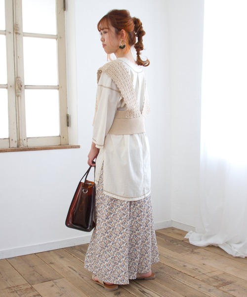 Crisp（クリスプ）の「バイカラーステッチTシャツ（Tシャツ/カットソー・レディース・ネイビー/アイボリー・FREE）」の14枚目の写真