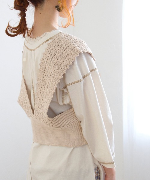 Crisp（クリスプ）の「バイカラーステッチTシャツ（Tシャツ/カットソー・レディース・ネイビー/アイボリー・FREE）」の19枚目の写真