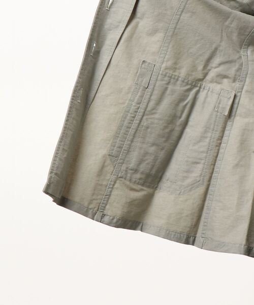 GGD（ジージーディー）の「HAVE A NICE TRIP / 麻クレープファイユノースリーブジャケット（ブルゾン・レディース・グリーン/パープル/ベージュ・L/LL/M/3L）」の5枚目の写真