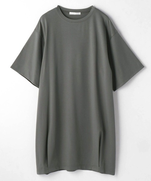 NICOLE white(ニコルホワイト)の「ロング丈ビッグTシャツ(Tシャツ/カットソー・レディース・ライトグレー/ブラック/ピンク/オフホワイト・FREE)」の13枚目の写真