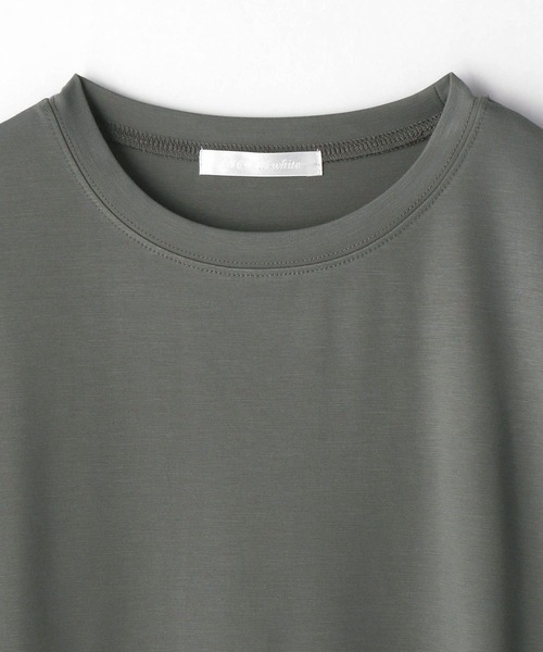 NICOLE white(ニコルホワイト)の「ロング丈ビッグTシャツ(Tシャツ/カットソー・レディース・ライトグレー/ブラック/ピンク/オフホワイト・FREE)」の5枚目の写真