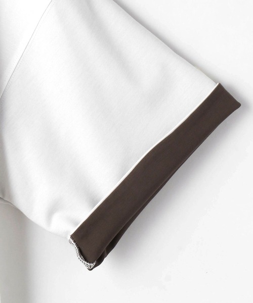 NICOLE white(ニコルホワイト)の「ロング丈ビッグTシャツ(Tシャツ/カットソー・レディース・ライトグレー/ブラック/ピンク/オフホワイト・FREE)」の14枚目の写真